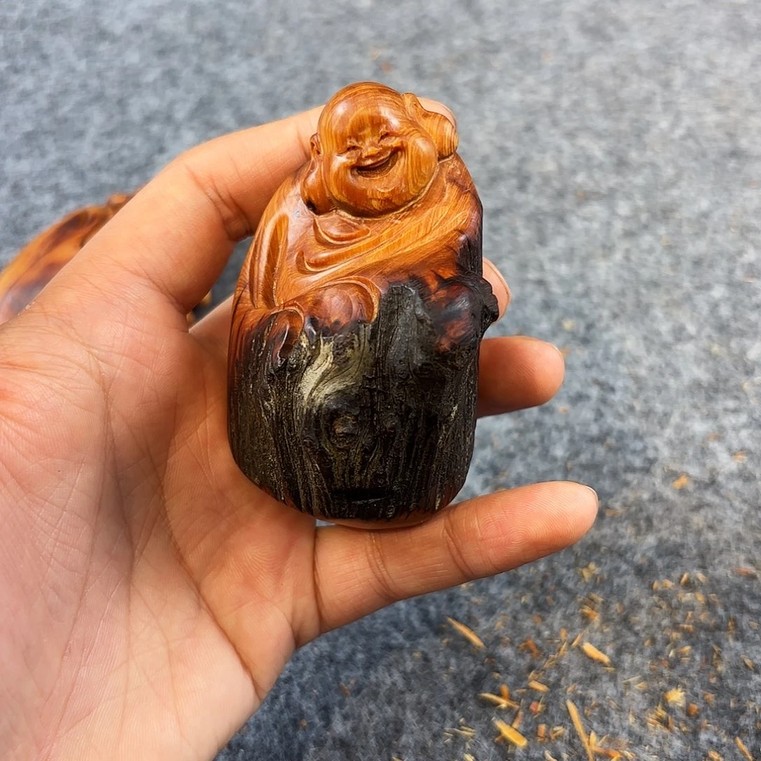 崖柏太行崖柏把件黑金皮