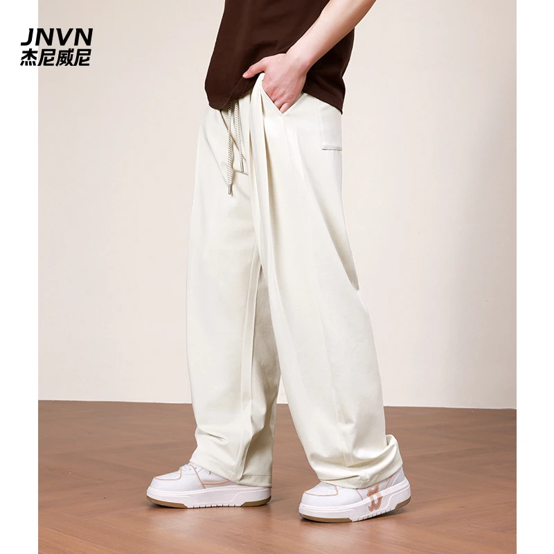 杰尼威尼男士弯刀裤休闲裤子男款夏季薄款潮男女生情侣款夏天长裤