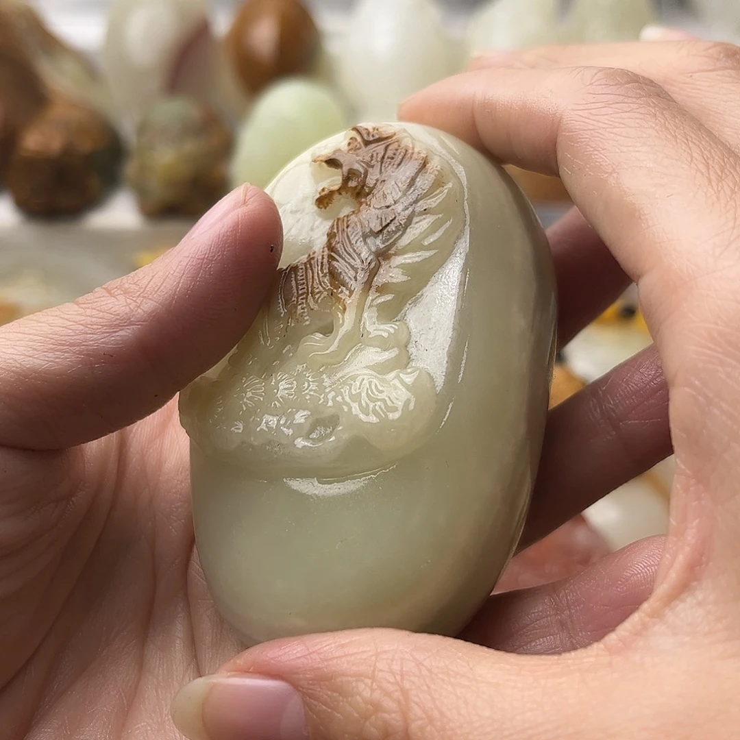 石材方解石手把摆件不退换虎微瑕