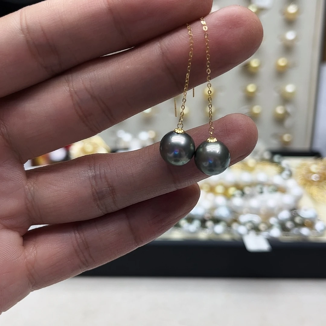 海水珍珠耳饰18K金镶嵌