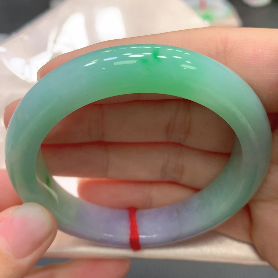 翡翠未镶嵌手镯52正