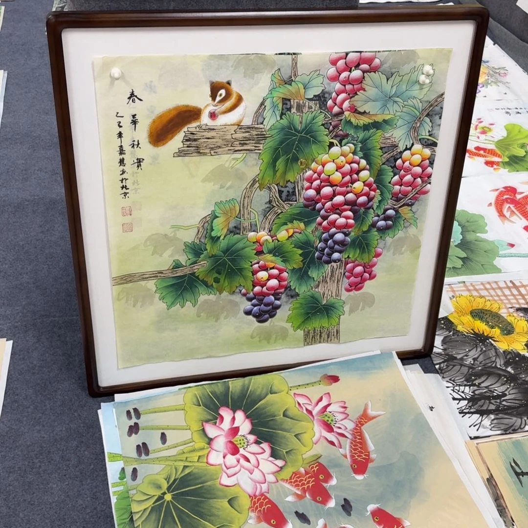 用***3国画68×68精品工笔画画画画