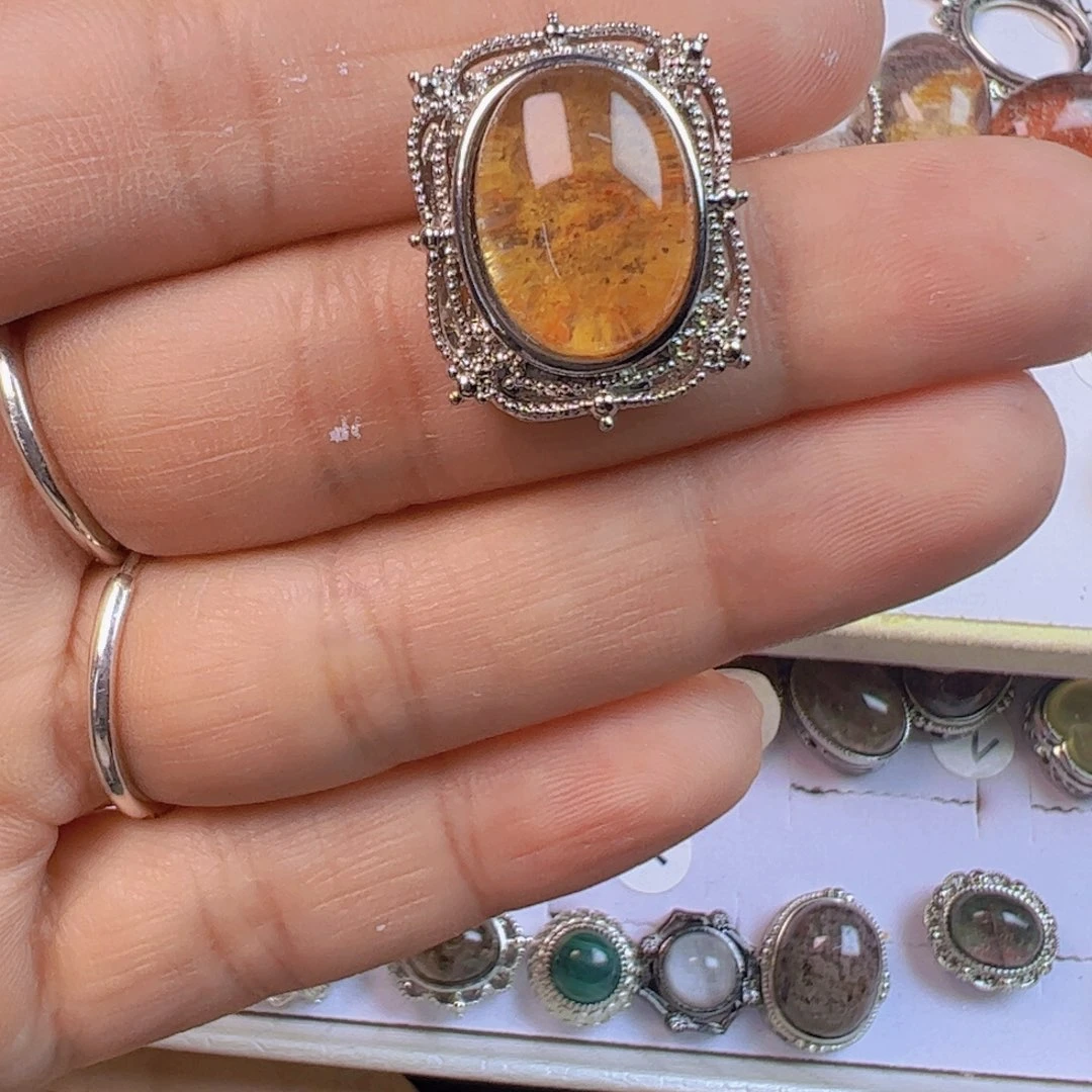 水晶手链银S800镀金镶嵌?*见