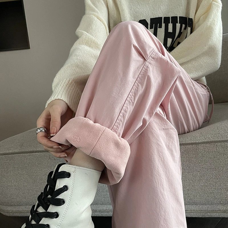 轻薄羽绒工装裤女外穿冬季2025新款时尚宽松零下40度极寒加厚棉裤