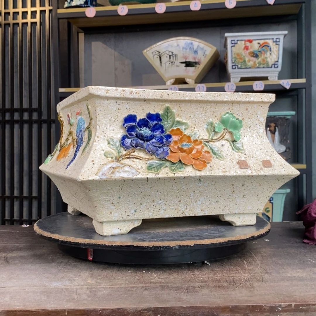 陶瓷下****鱼收腰方盆1