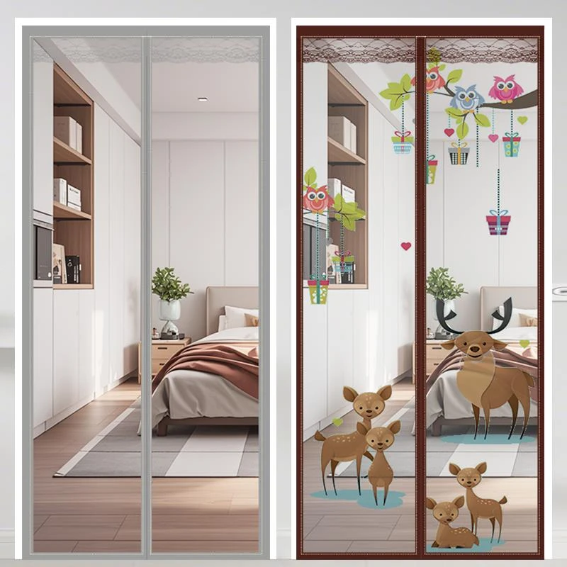 防蚊家用隔断自吸磁铁免打孔蚊帐防蝇门帘磁性魔术贴夏季纱门纱窗