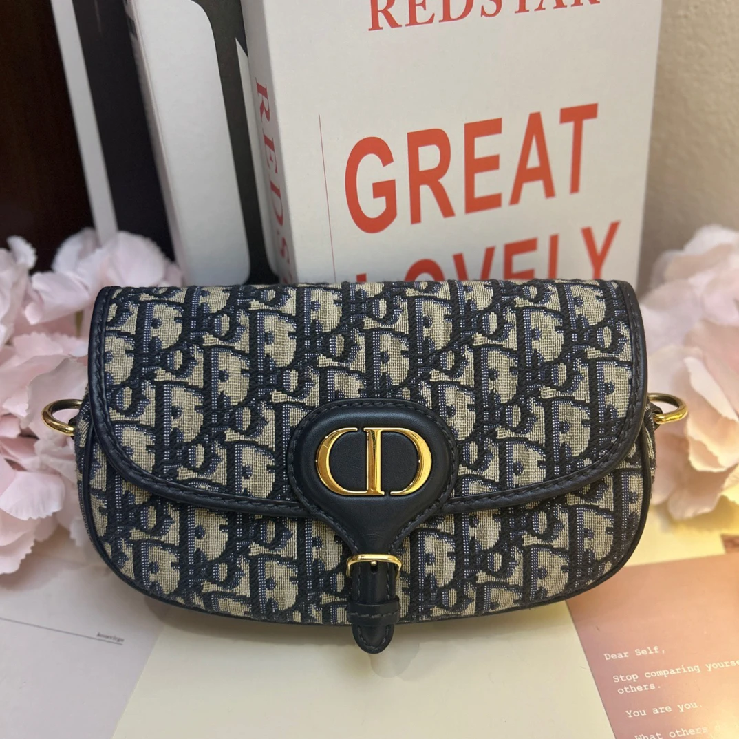 99新 DIOR/迪奥 老花bobby新月包单肩斜挎包经典