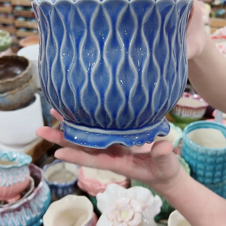 有孔，凑单福利满10元发货陶瓷多肉花盆！