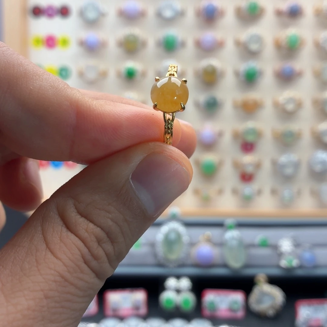 翡翠银S925镶嵌戒指