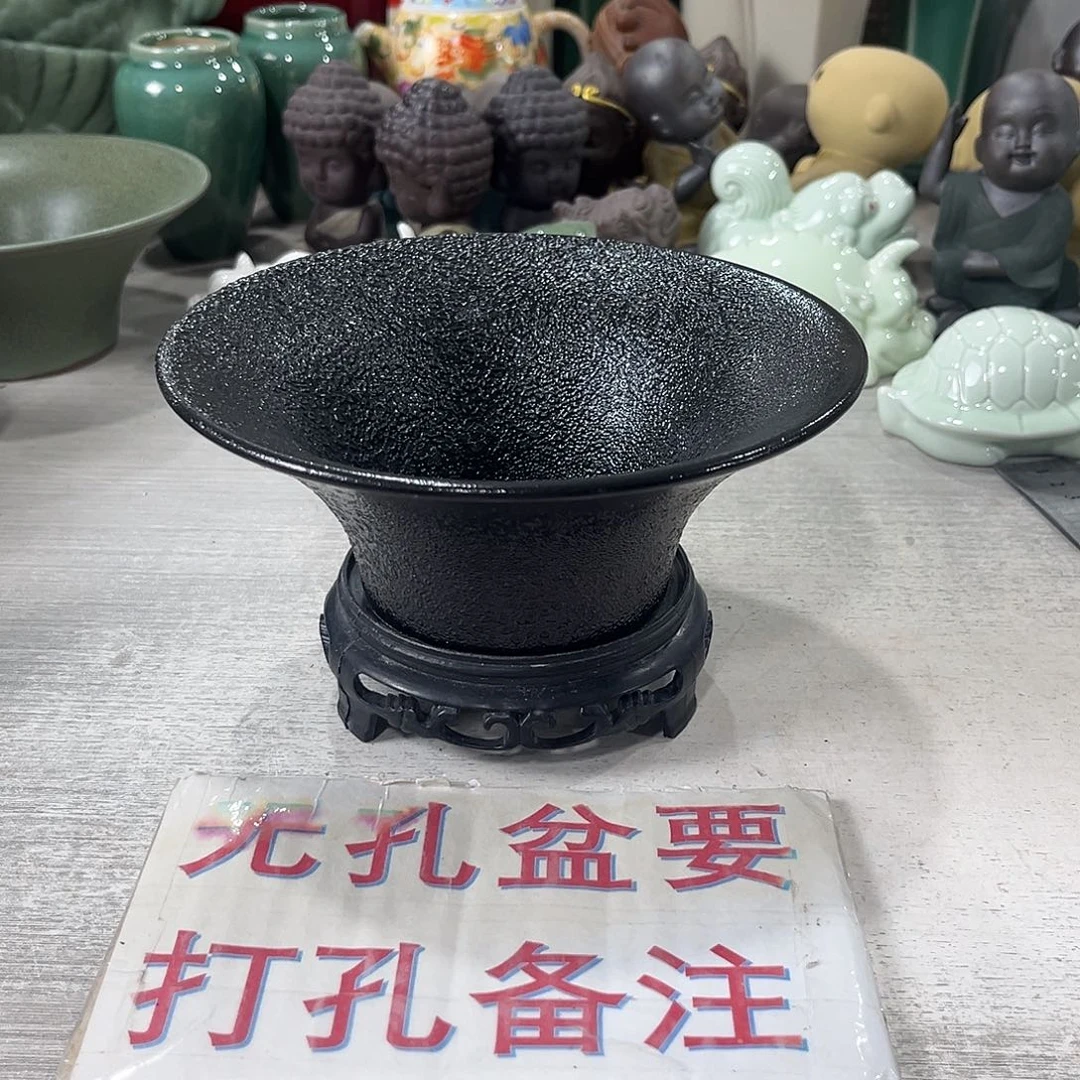陶瓷绿植多肉微瑕花盆口径  厘米16*6.5无孔