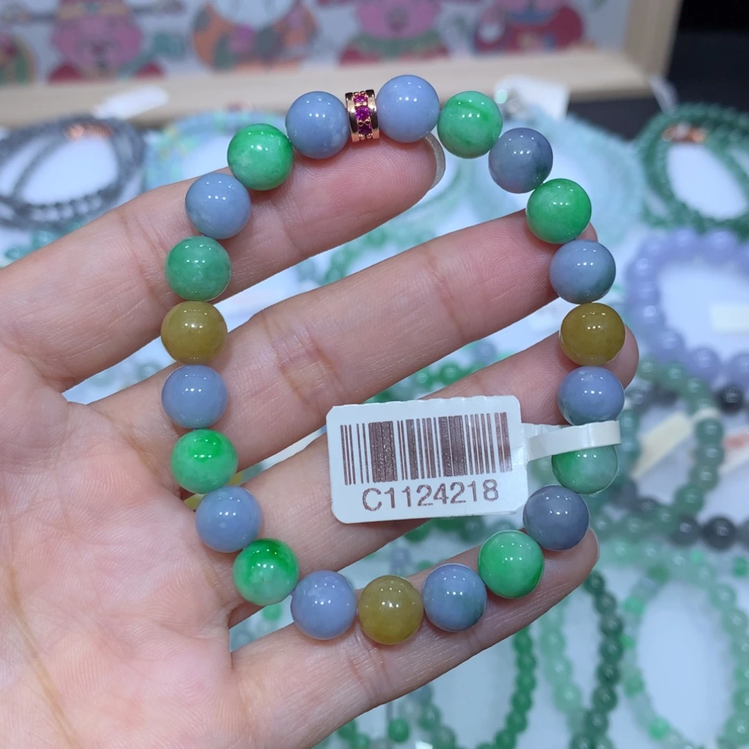 翡翠未镶嵌手链天然