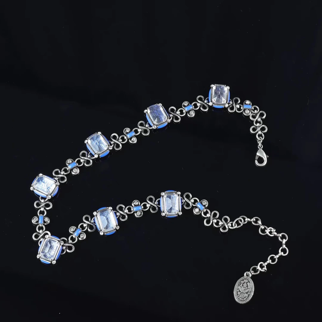 合金项链 中古女孩vingtage  德国KONPLOTT琉璃项链B1536