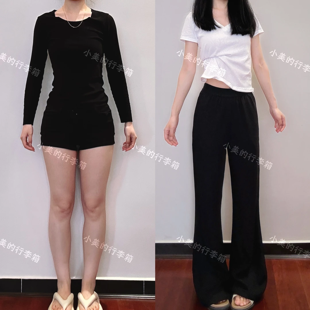 逆天长腿！美洋同款喇叭裤 垂顺凉感超显瘦微喇裤松紧高腰百搭裤子