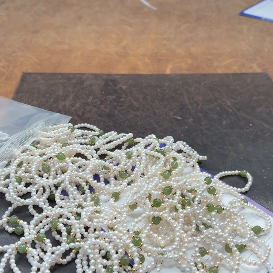 戒指银S925镶嵌淡水珍珠多样性发货拍一发一