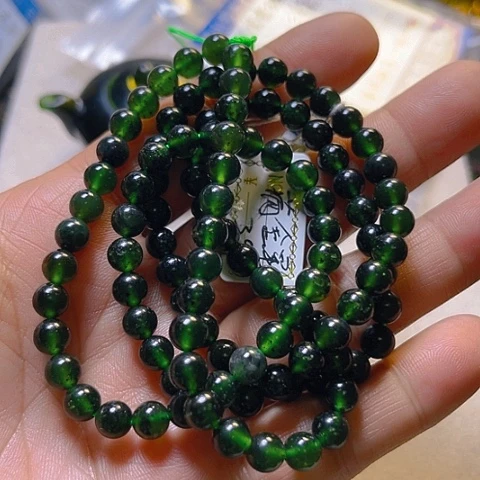 蛇纹石玉颈饰未镶嵌小****^