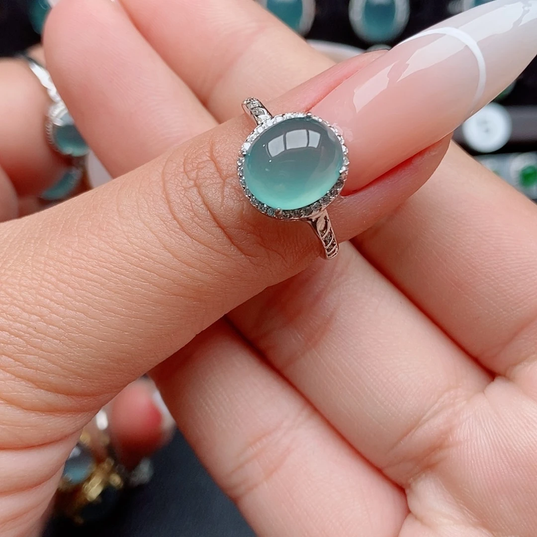 翡翠戒指银S925镶嵌兽*✨45878