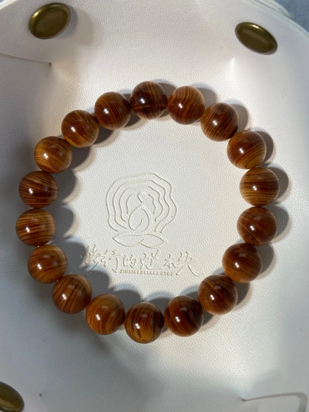 崖柏手串1.2J品黑油毛毛虫料顶香密度高易包浆油性好中药手串