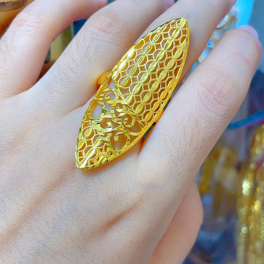 铜合金戒指 1703新款戒指爆款白搭时尚金色铜合金白搭时尚