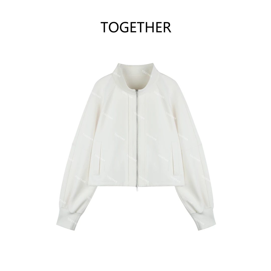 【Together】立领底部抽绳宽松外套#99FV378