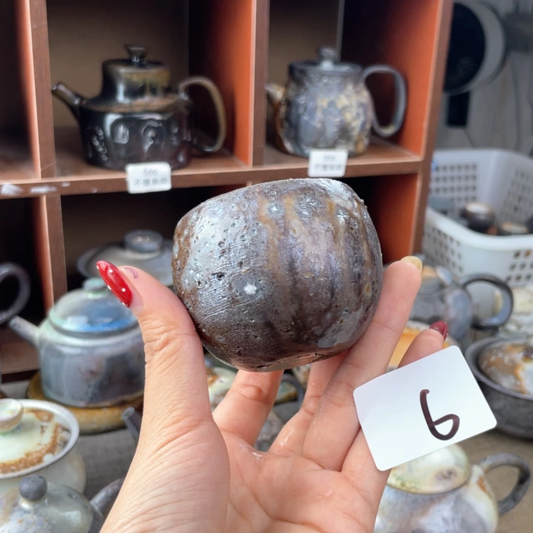 6原矿粗陶小蛋杯一起喝茶