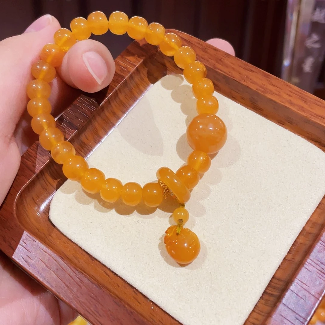 未镶嵌蜜蜡手链手串
