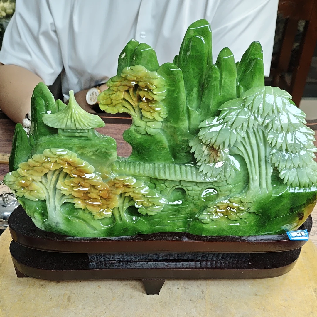 玉岫岩料手工雕刻摆件居家装饰送礼一物一付米链接298
