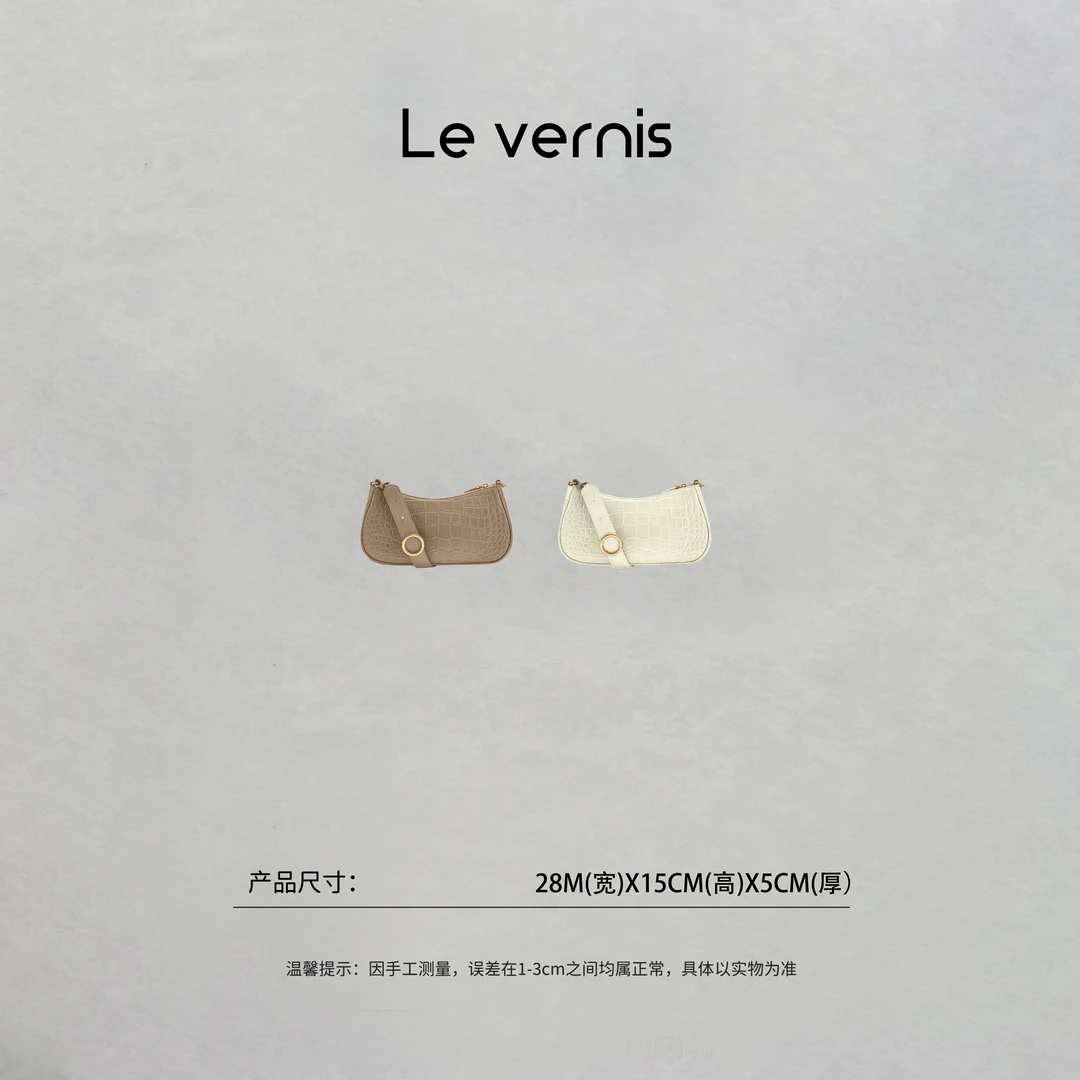 【工厂直销】2025新款休闲通勤高级感鳄鱼纹中古风腋下法棍包