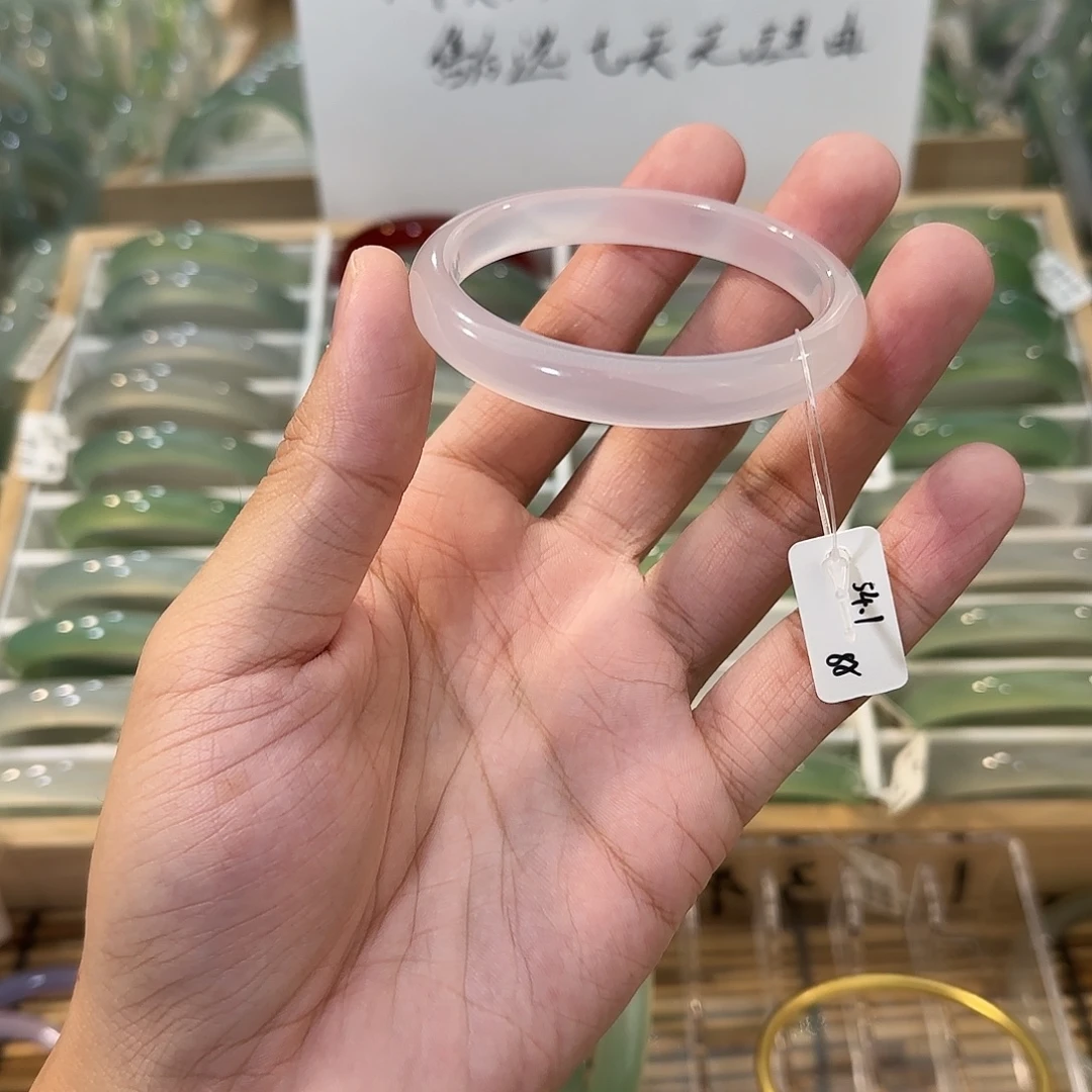 玛瑙/玉髓未镶嵌手镯圈口54.1