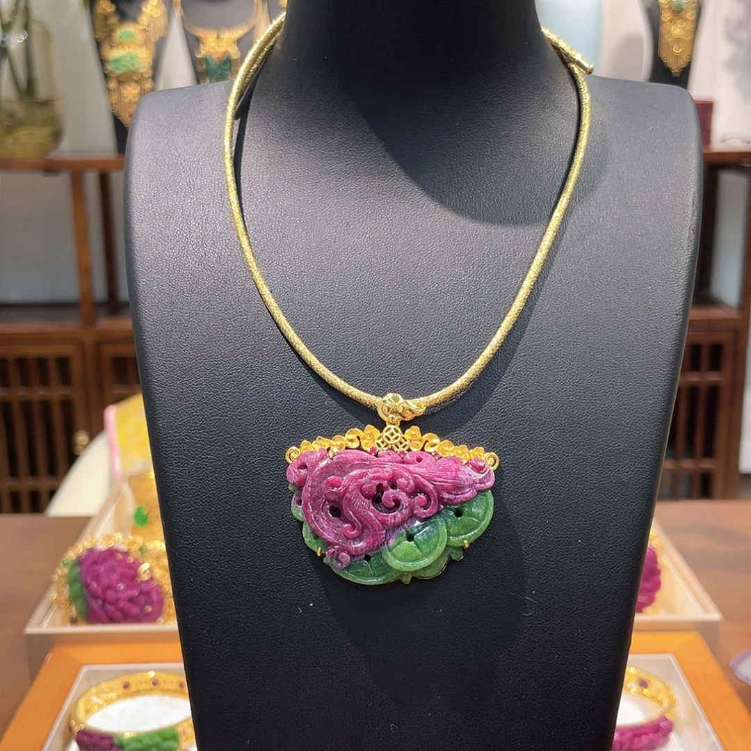 锦纶非金属吊坠红宝