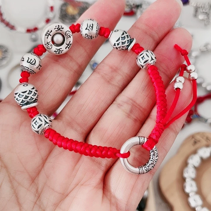 珐琅吊坠足银平安扣