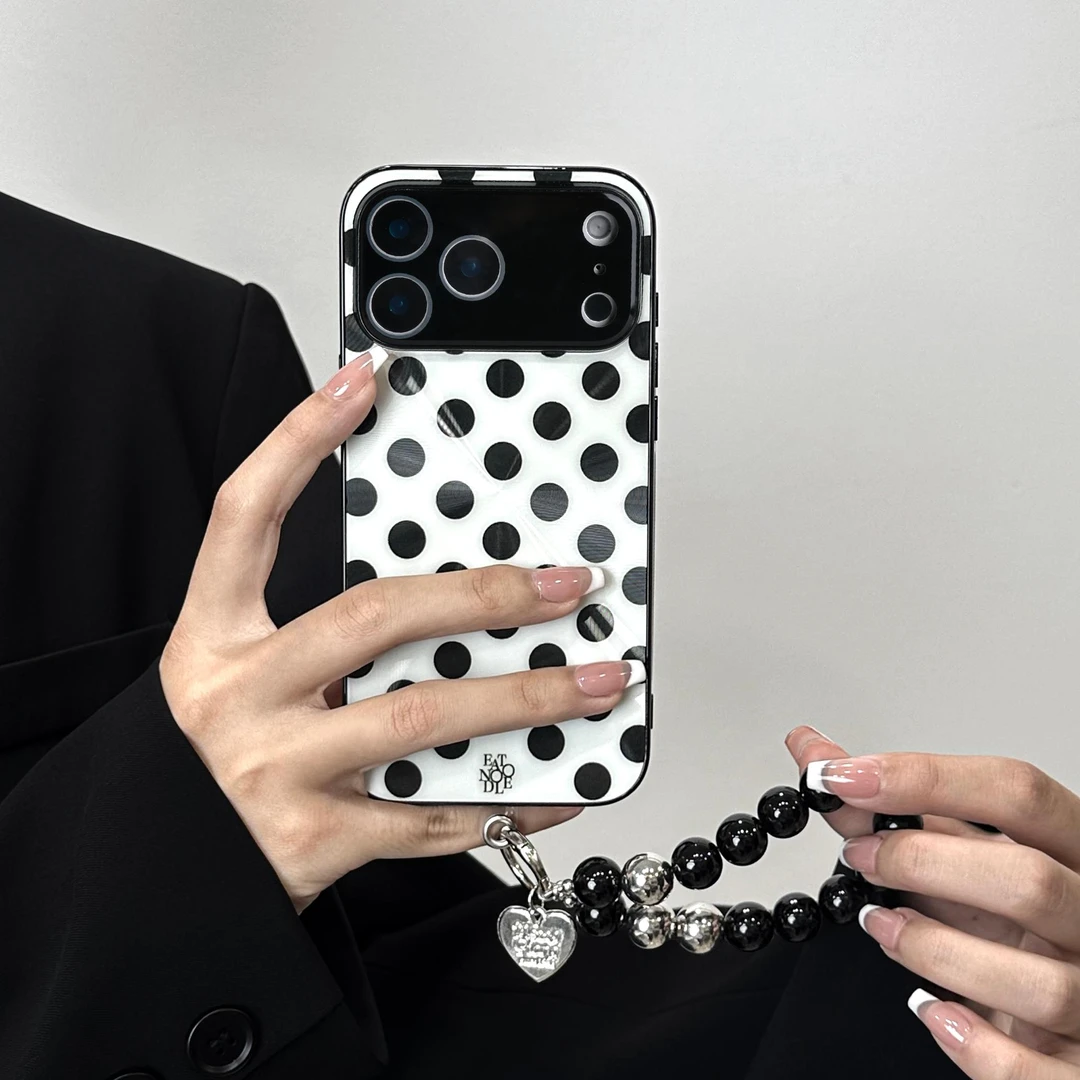 高级极光纹适用于苹果17手机壳简约圆点华为PURA80简约苹果16/15