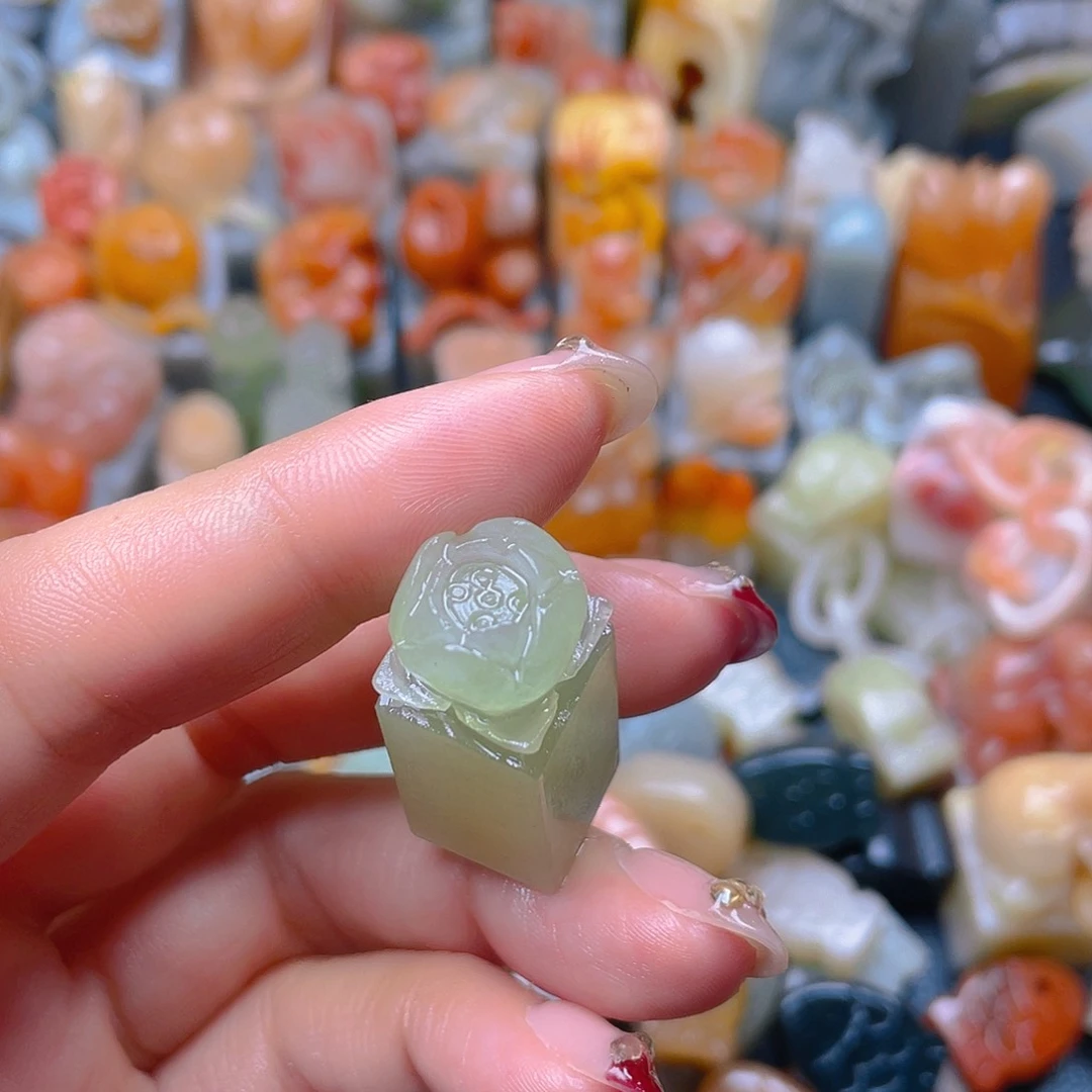 青田石印石花开富贵