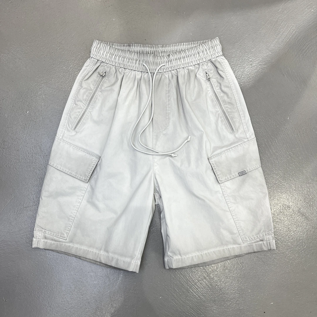 夏季洗水晕染工装休闲五分短裤