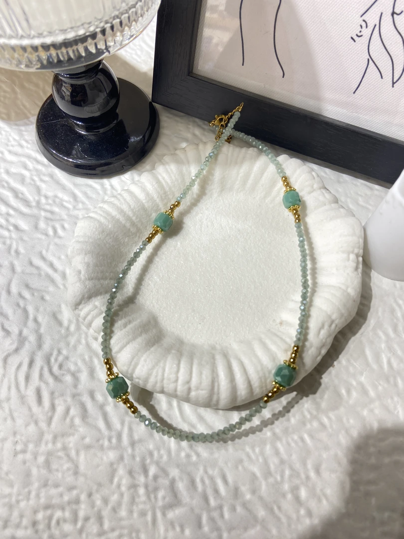 钛钢项链 钛钢项链 LARVINA复古小米珠项链