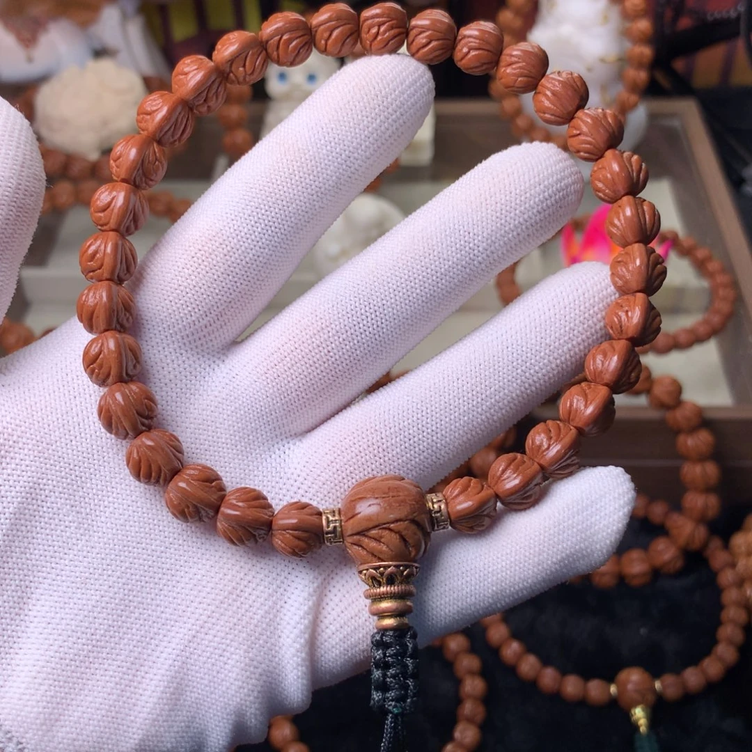 @***好吊坠桃核双脊龙手持，10