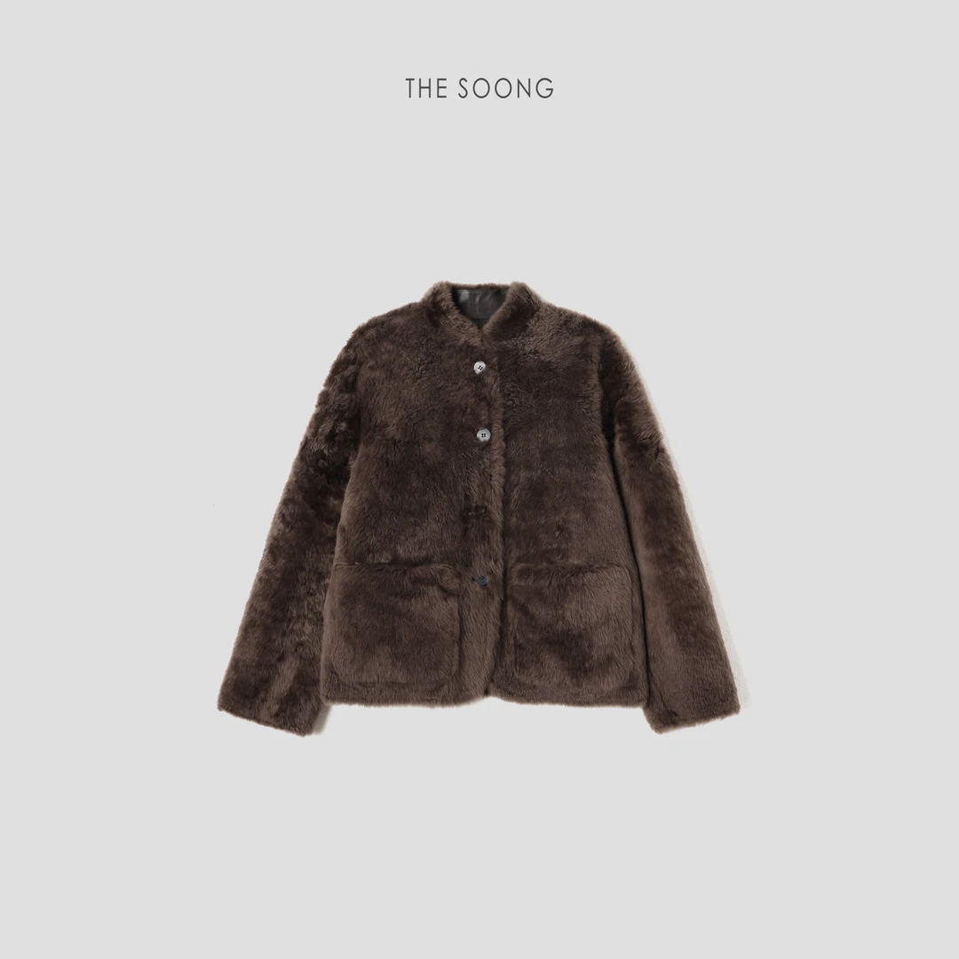 THESOONG|極奢法国Baby拉贡羊皮毛一体 进口鞣制超轻软薄皮衣7772