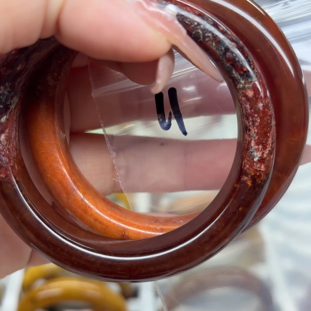 婉***）蛇纹石玉未镶嵌手镯