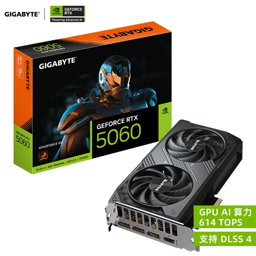 技嘉5060 8G显卡 风魔 GeForce RTX 5060 WindForce SFF 8G DLSS4