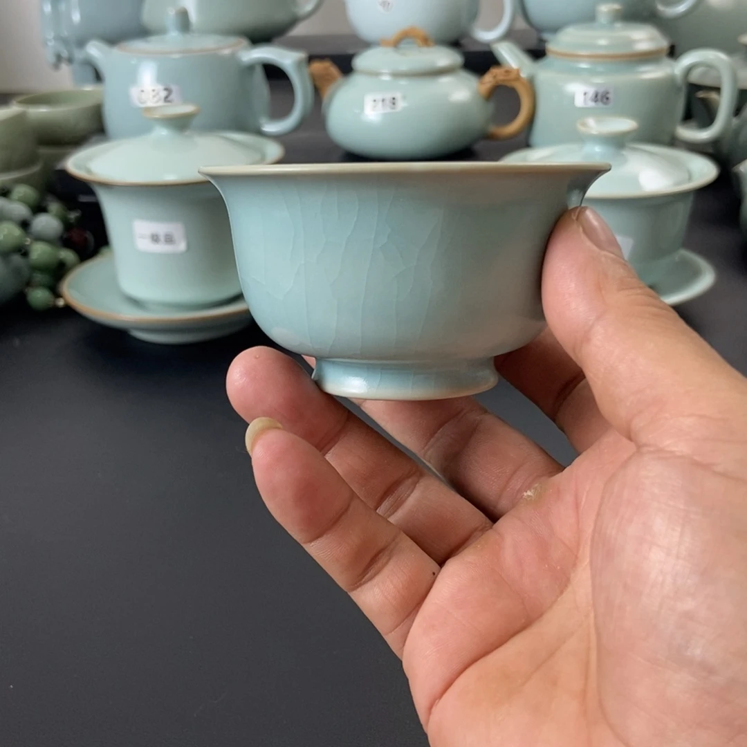 壶仿古釉手工压手杯