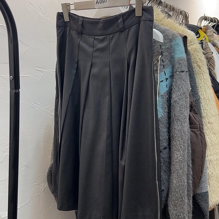 今天新款 灰色百褶裙 M