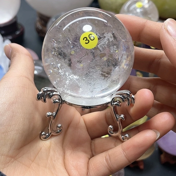 水晶水晶球白卡6.17A242未镶嵌