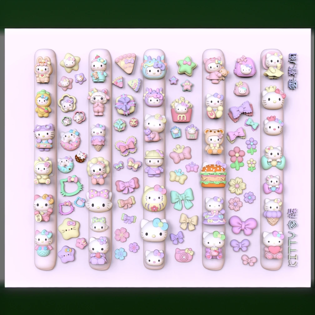 雲暮阁KT超大版美甲模具穿戴甲创意设计定制美甲装饰饰品