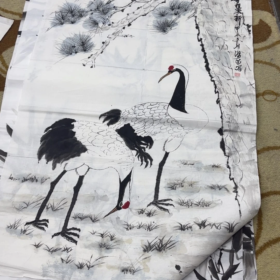 国画张四尺花鸟艺