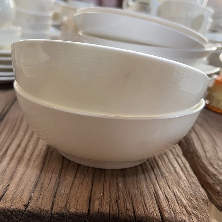 国营尾货骨瓷细纹碗一对
