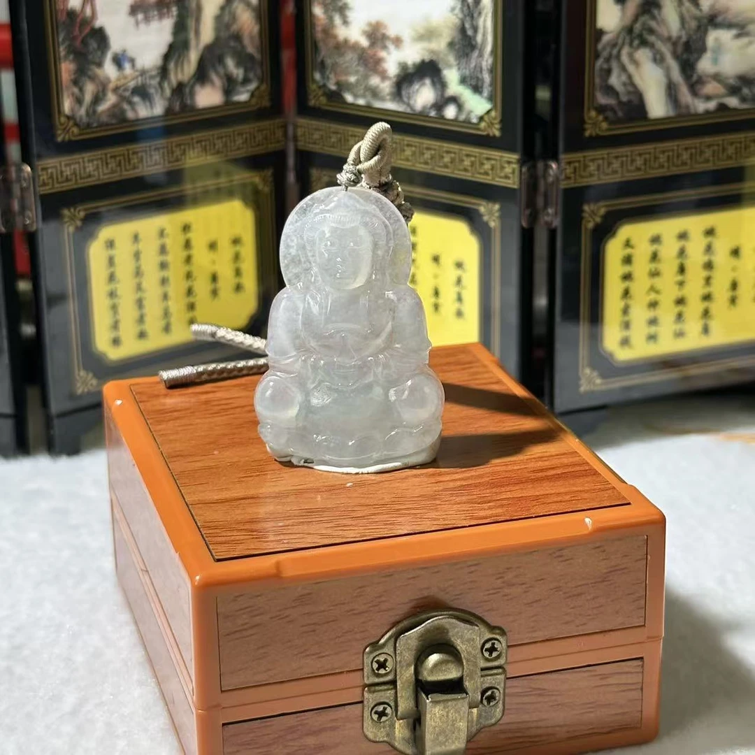 4148-天然翡翠-正装观音