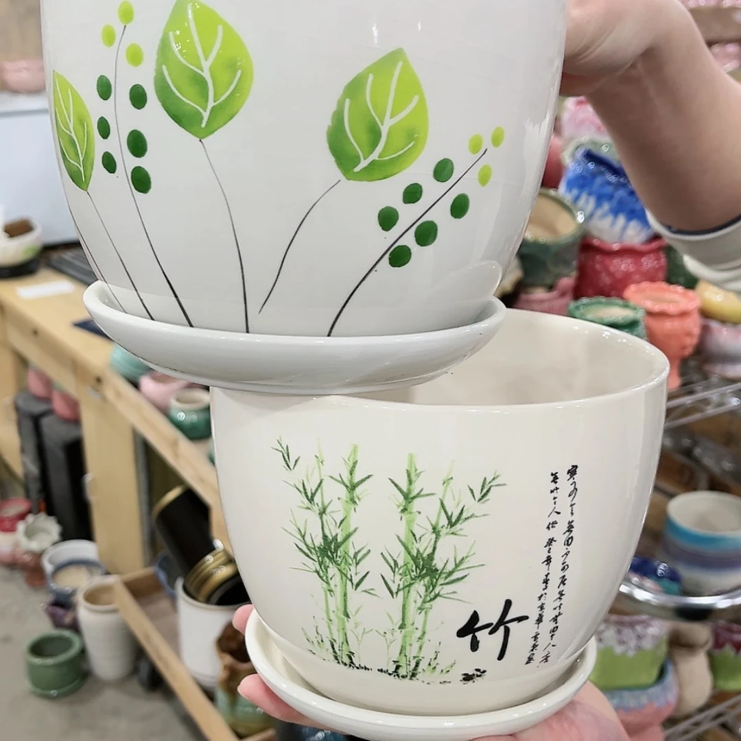 【闪购商品】陶瓷福利品带冰裂效果陶瓷花盆