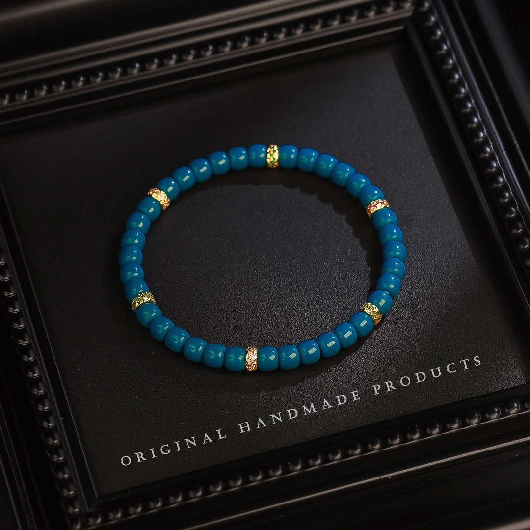 高瓷玉化雾霾蓝(6mm)精工直切单圈（纯手工）叠戴首选