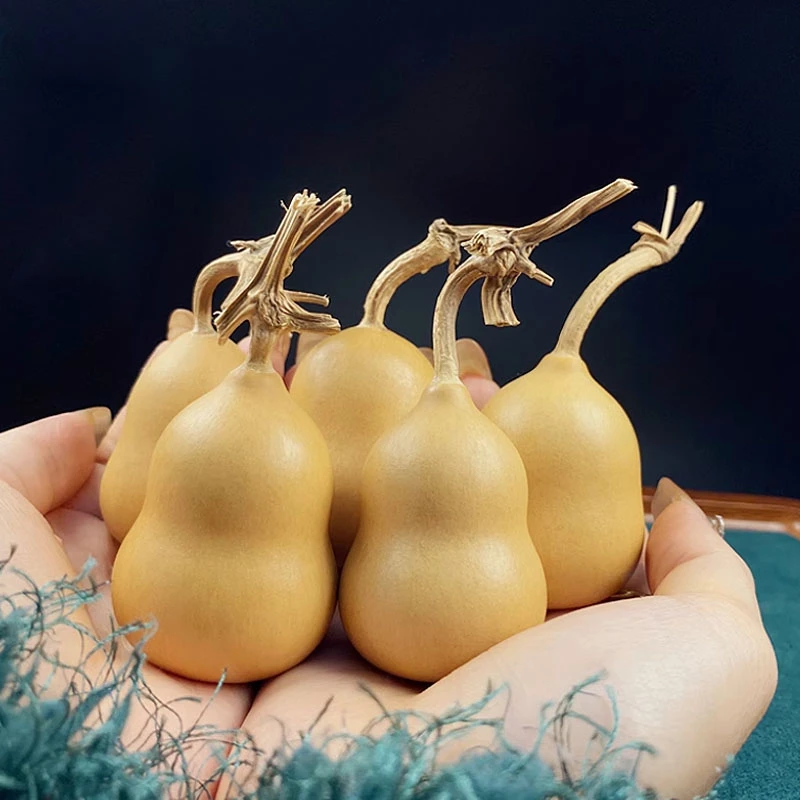 天然胖墩葫芦文玩龙头胖墩手捻把玩精品葫芦迷你家居手盘胖墩摆件