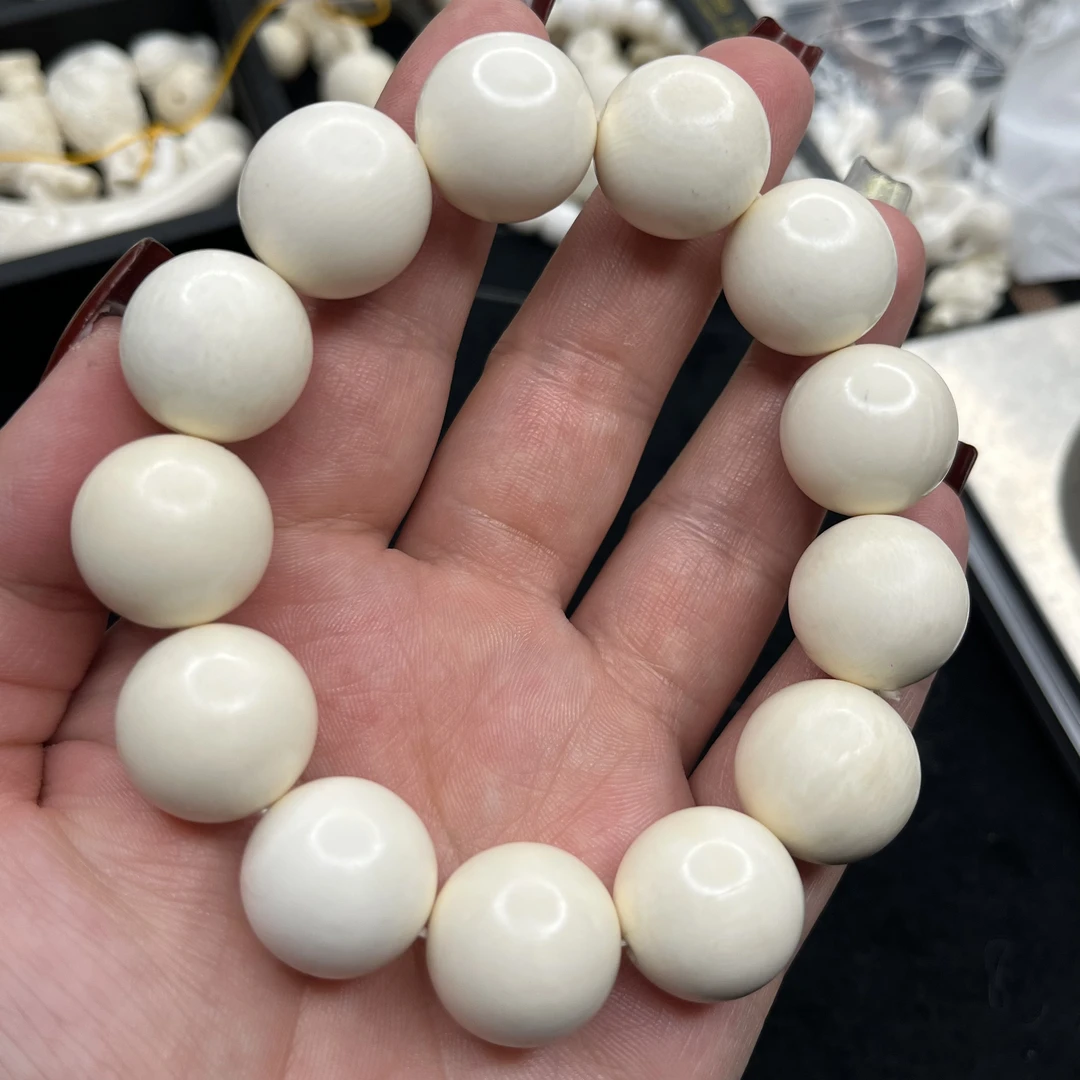 猛犸牙满纹18mm大手串（有微暇，水印，微裂）