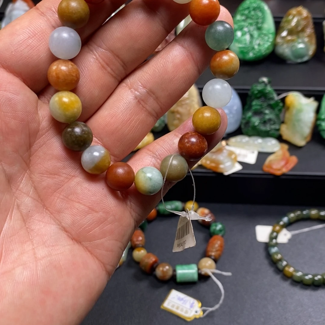 翡翠未镶嵌手串多宝